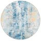 preview thumbnail 12 of 12, SAFAVIEH Sequoia Machine Washable Slip Resistant Murvet Rug 6'7" Round - Ivory Blue/Gold - Round