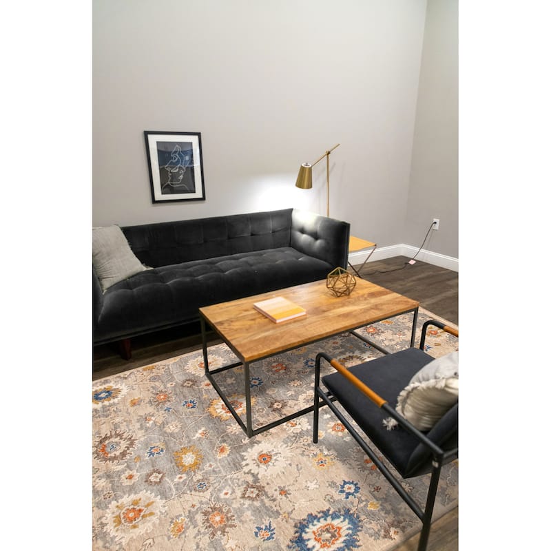 ECARPETGALLERY Hand-knotted Modern Oushak Grey Wool Rug - 8'2 x 10'2
