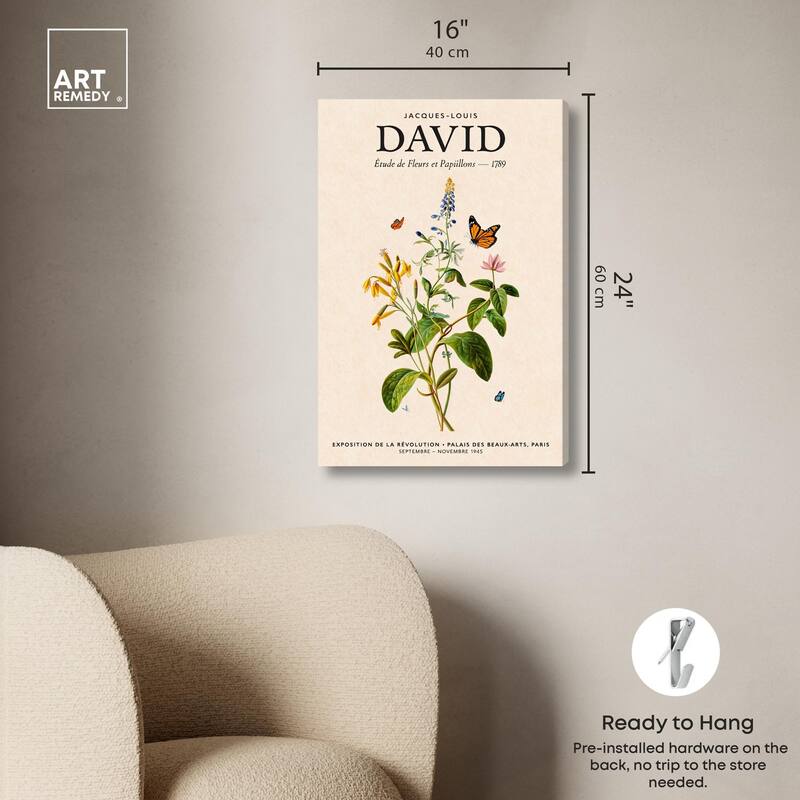 David's Delicate Flowers Canvas by Art Remedy, Gallery Wrapped