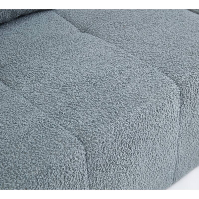 Modern Modular Sectional Sofa, Armless Floor Couch with Removable Back Cushions for Apartment and Living Room