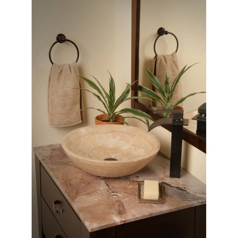 Miseno Circular 17" Stone Vessel Bathroom Sink