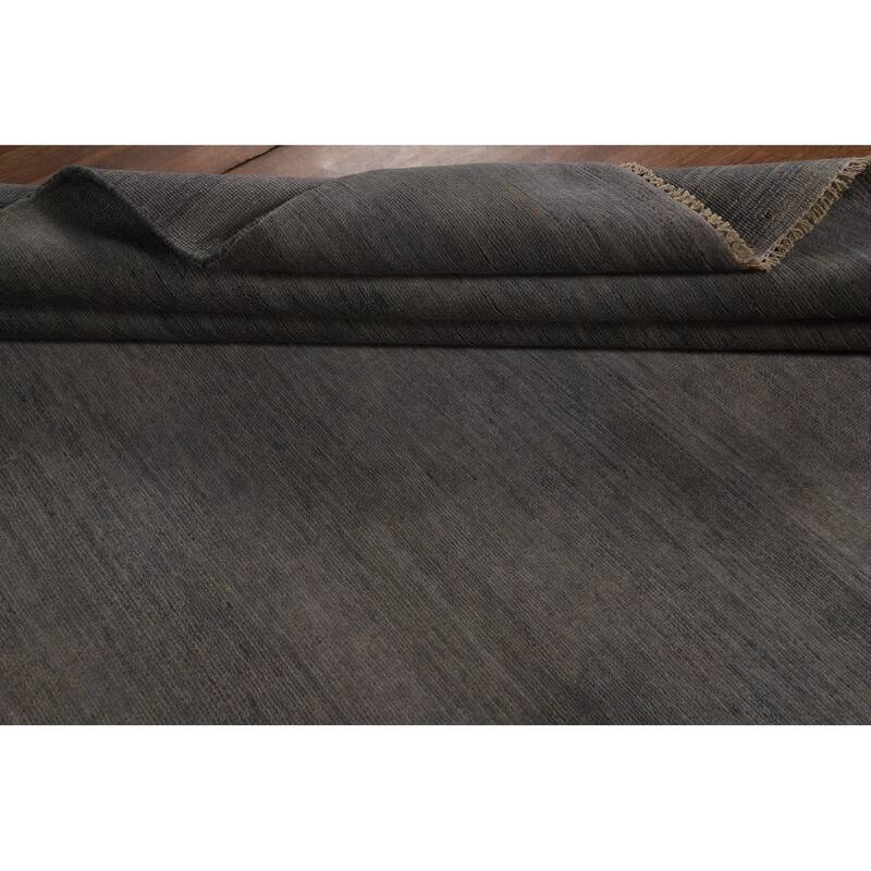 Modern Gray Gabbeh Oriental Area Rug Handmade Living Room Wool Carpet - 6'8" x 9'7"