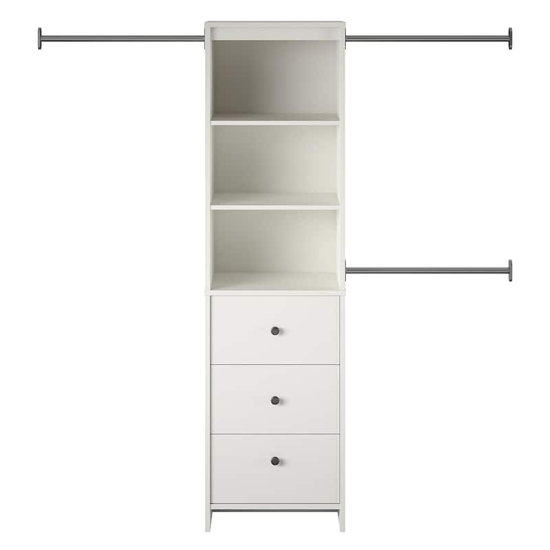 Systembuild Evolution Bodwell Closet Storage Organizer - White