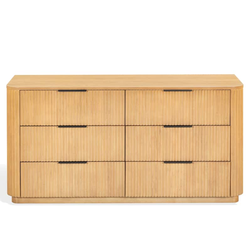 SAFAVIEH Couture Barrymore Reeded Wood 6-Drawer Dresser