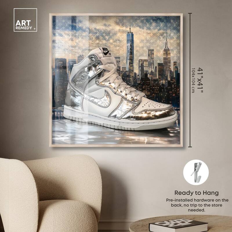 NYC Metallic Sneaker Shadowbox by Art Remedy
