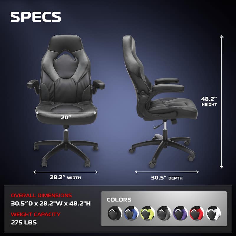 RESPAWN 3085 Ergonomic Gaming Chair, High Back PC Computer Desk Office Chair, Flip-up Arms
