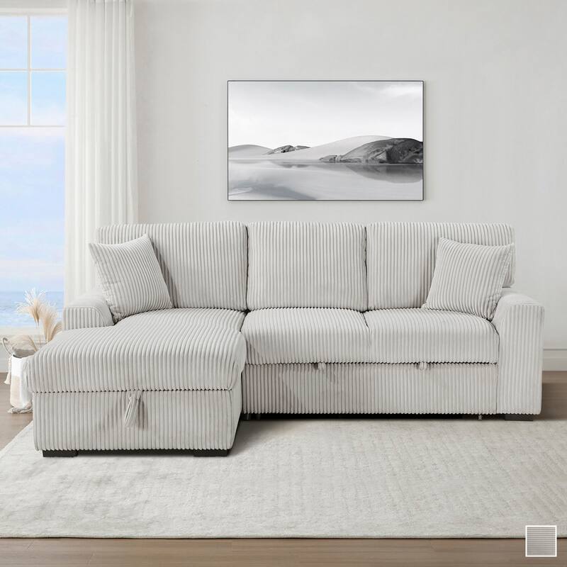 Manche 2-Piece Sectional Sofa with Pull-out Bed and Left Chaise