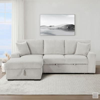 Manche 2-Piece Sectional Sofa with Pull-out Bed and Left Chaise