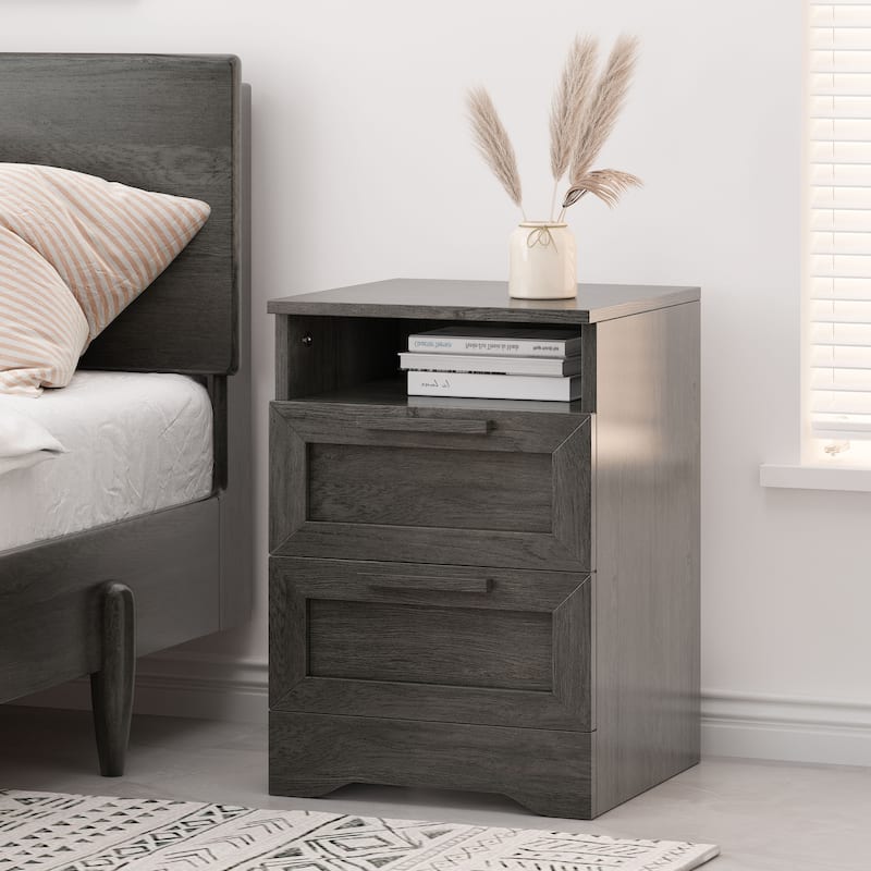 Danbury Rustic 2 Drawer Nightstand by Christopher Knight Home