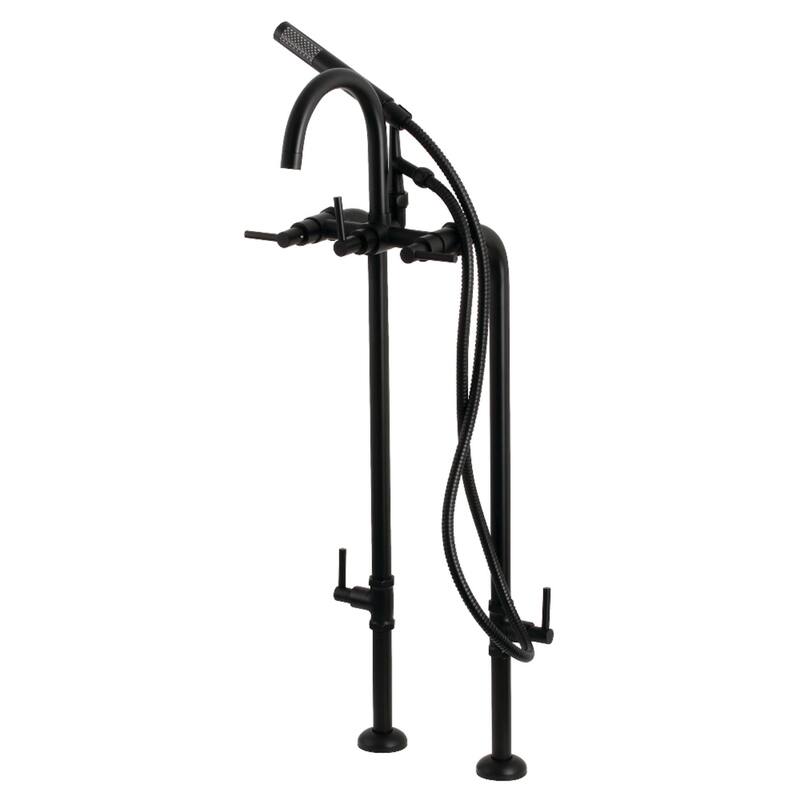 Concord Freestanding Tub Faucet with Supply Line - Matte Black