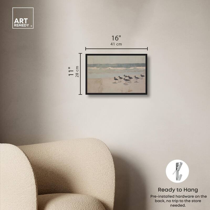 Seagulls at the Beach II Canvas by Art Remedy