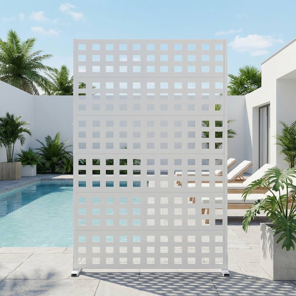 Outdoor Rectangle Privacy Screens Metal Screen Fence Panel