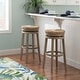 preview thumbnail 11 of 13, Maya Backless Swivel Bar Stool with Seagrass Seat