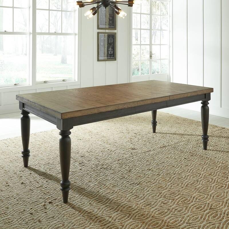 Harvest Home Chalkboard Rectangular Leg Table - Black - Black