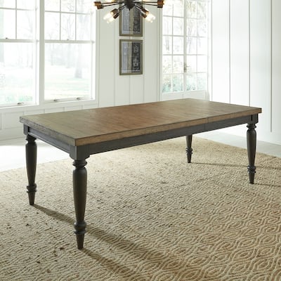 Harvest Home Chalkboard Rectangular Leg Table - Black