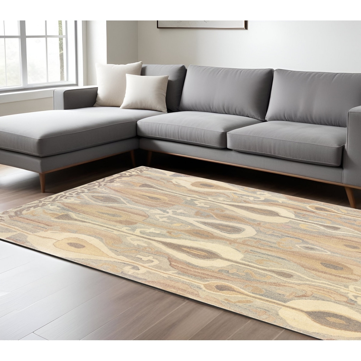 HomeRoots Nehi Abstract Bohemian Rectangle Area Rug