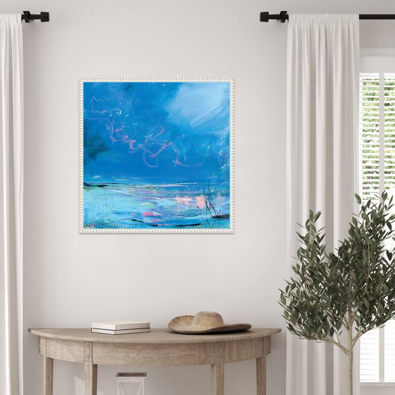 Kinds of Blue by Lesley Birch Framed Canvas Wall Art Print