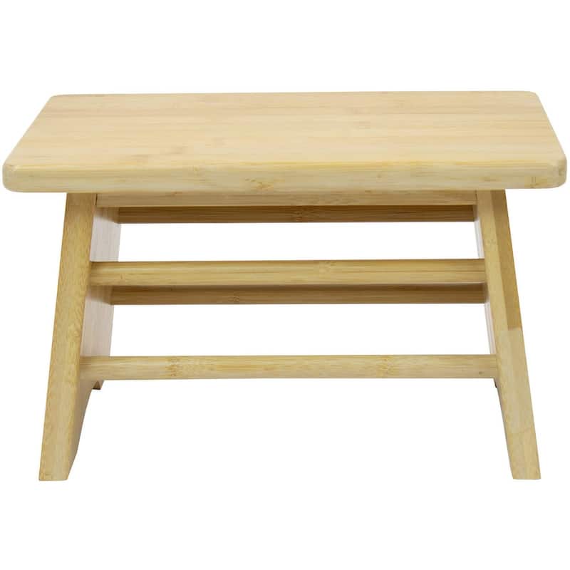 Sorbus Bamboo Step Stool, Small Wooden Stool, Bed Stool, Footrest, & Potty Training Stool for Kids, Holds Up to 300 Lbs