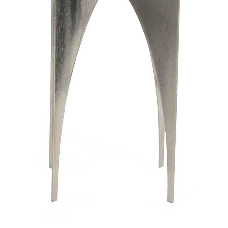 13, 10 Inch Crystal Orb Accent Decor Set of 2, Metal Stand, Art Deco