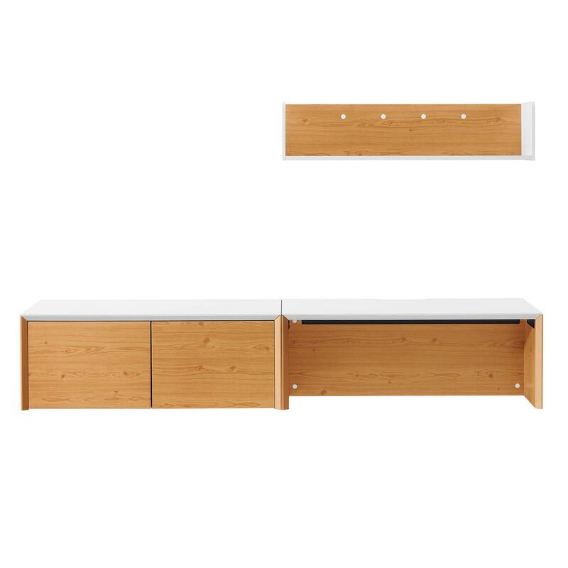Kinetic 38" Wall-Mount Office Desk With Cabinet and Shelf