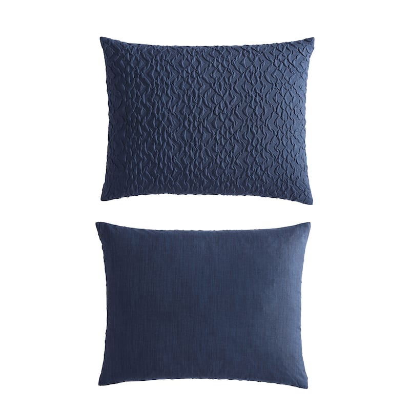 Nautica Point Harbor Embossed Navy Duvet Cover Set