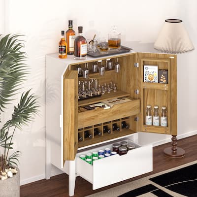 Wooden Cabinet Sideboard with Wine Racks
