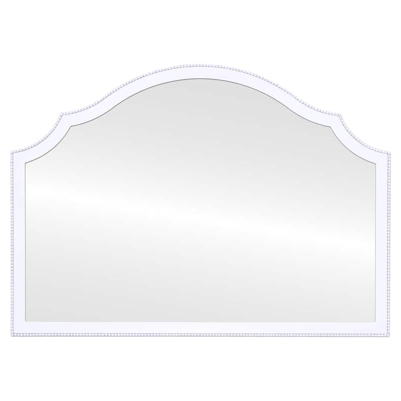 Van Buren Framed Mantel Mirror - Peaks Cathedral - 38.4x27.4 - White