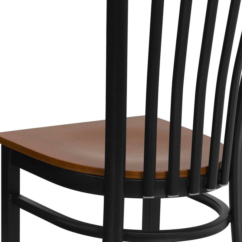 School House Back Metal Restaurant Chair - 17.25"W x 18.75"D x 34.75"H - 17.25"W x 18.75"D x 34.75"H