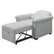 preview thumbnail 12 of 13, 3 in 1 Convertible Sleeper Chair Sofa Bed Adjustable Pull Out Sofa Chair w/ Pillow Lounger Chair Single Bed for Livingroom, Gray