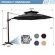 preview thumbnail 36 of 38, Crestlive Products 11.5 Ft. Offset Cantilever Hanging Patio Umbrella with Base