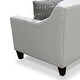 preview thumbnail 5 of 3, Zeer Contemporary Ivory Fabric Padded Loveseat by Furniture of America