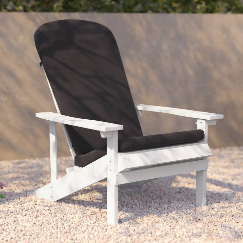 Indoor/Outdoor Adirondack Chairs with Cushions - Set of 2