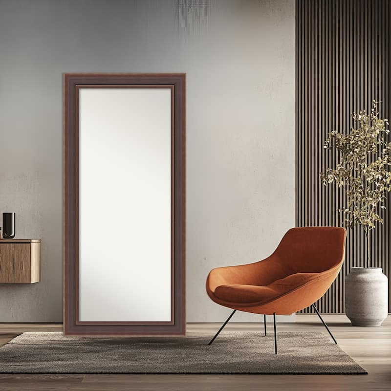 Moab Non-Beveled Framed Full-Length Floor Leaner Mirror - Moab Brown Bronze - 32 x 68 in