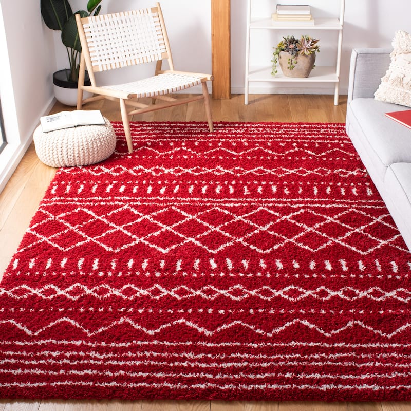 SAFAVIEH Arizona Shag Lotta Moroccan 1.2-inch Thick Rug