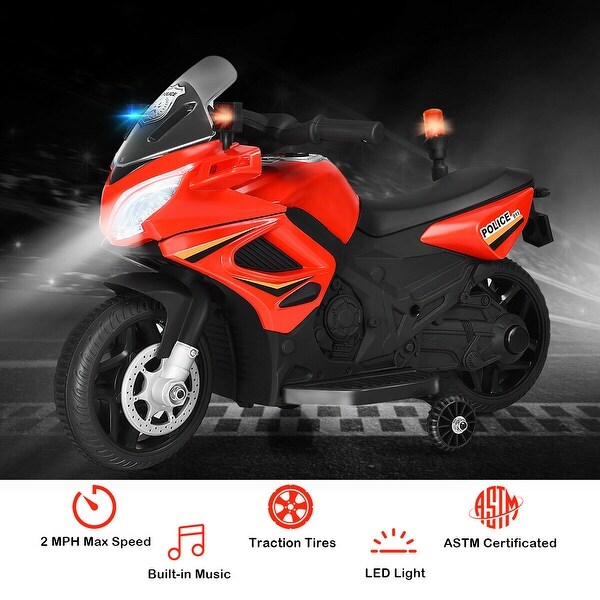 6v ride on police bike