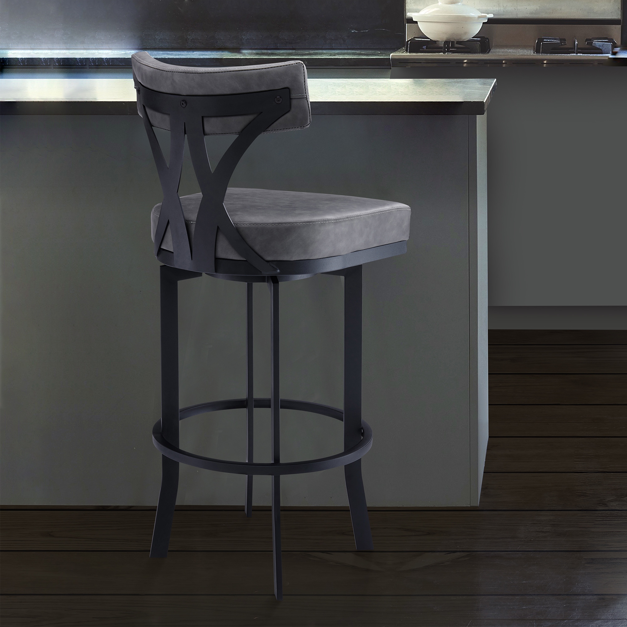 Nathalie adjustable height sales swivel bar stool