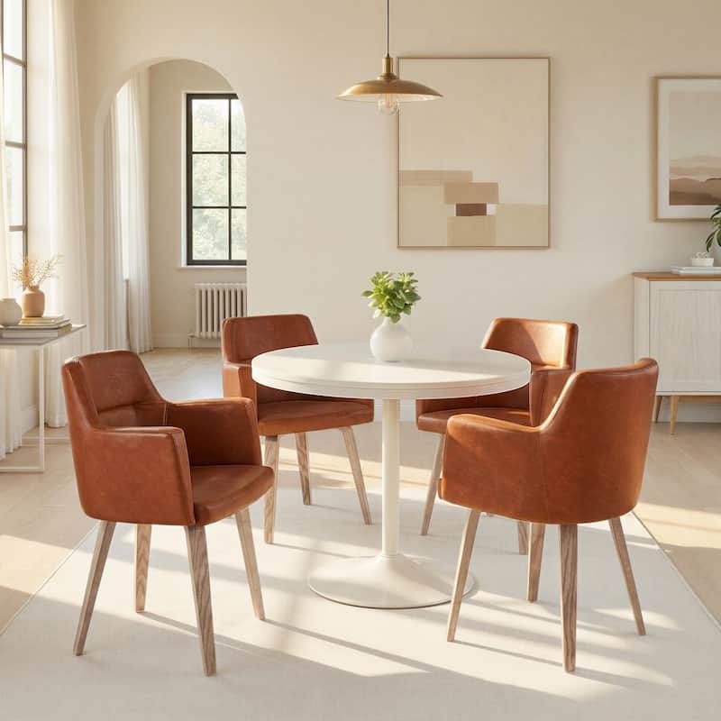 Carson Carrington Duved Dining Chair with Bent Wood Legs (Set of 2)