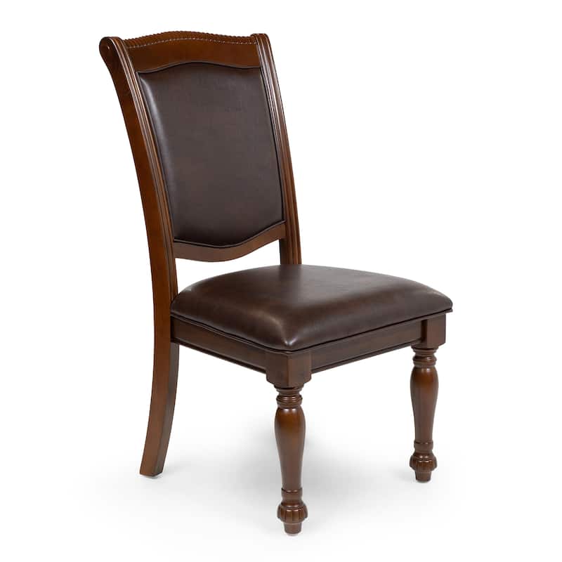 Copper Grove Madzharovo Traditional Faux Leather Dining Chairs (Set of 2)
