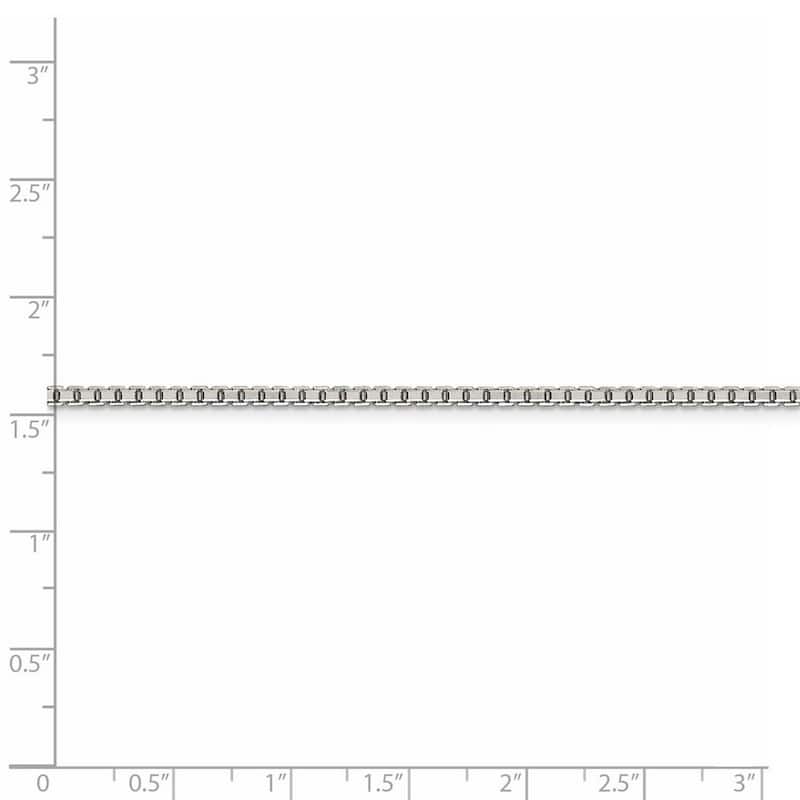 Curata 925 Sterling Silver 1.8mm Diamond Cut Box Chain Necklace Options: 16 18 20 22 24 26 30