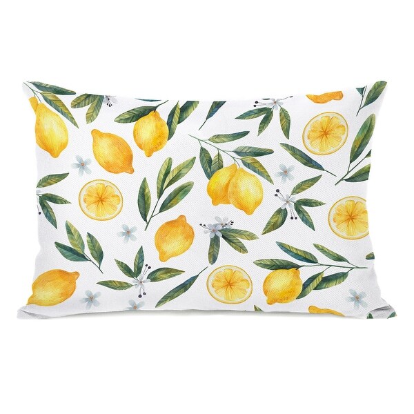 lemon throw pillow