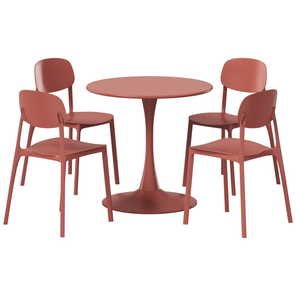 Frond and Form 4-Person Outdoor Round Dining Set