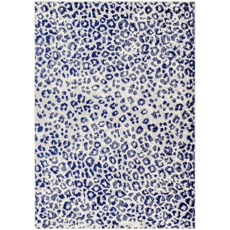 Livabliss Zoran Neutral Leopard Print Area rug