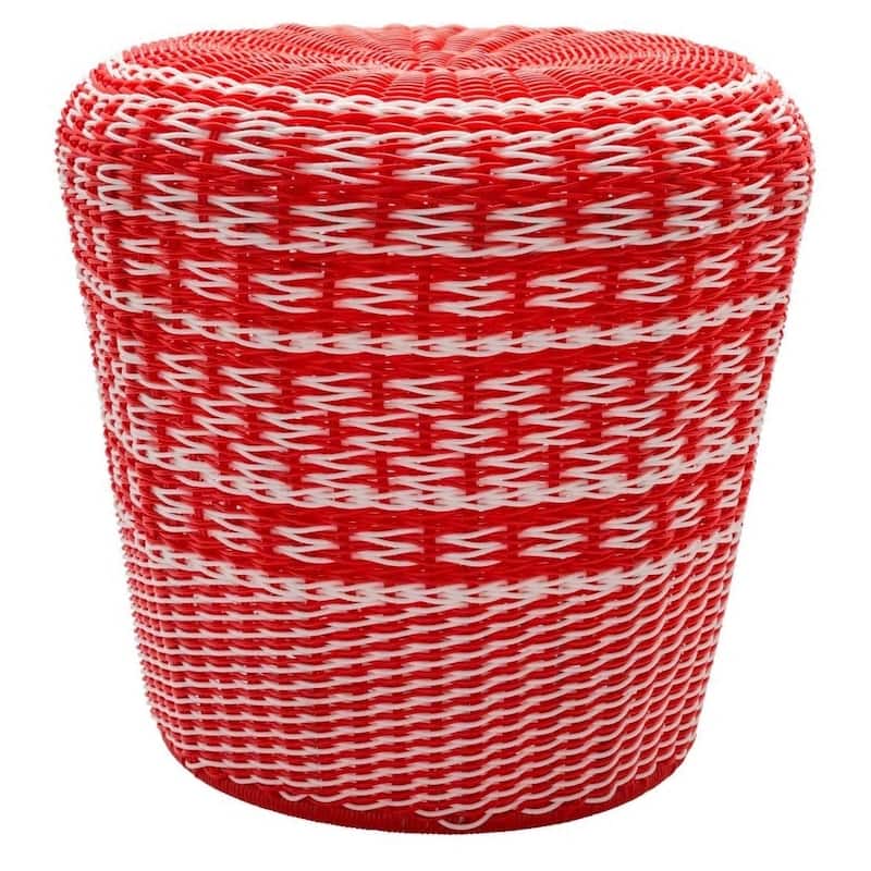 Alessandra Polyethylene/Metal Outdoor Stool (18 x 18 x 17)