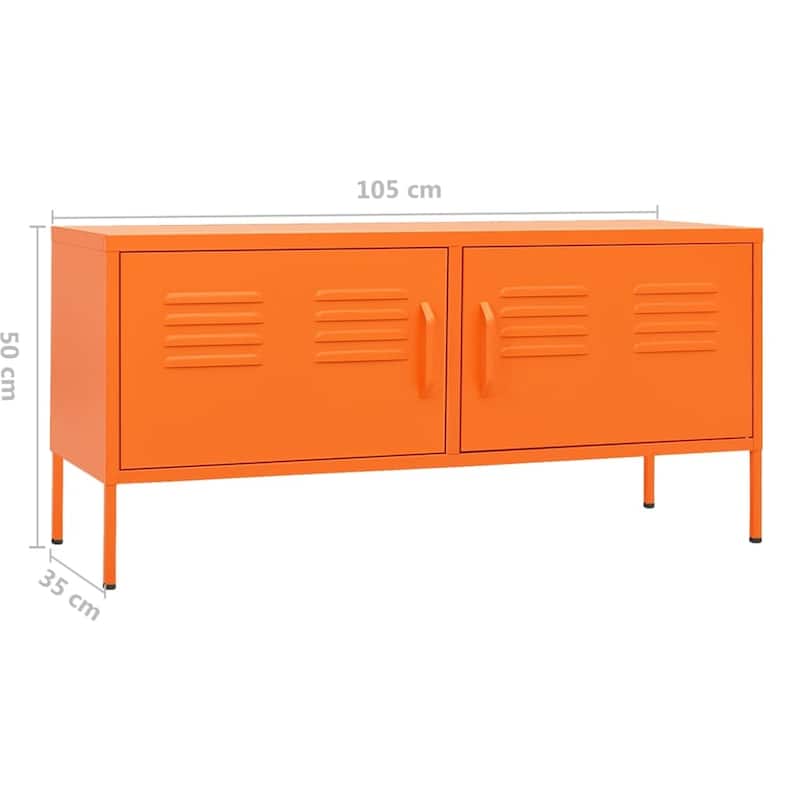vidaXL TV Stand TV Unit Sideboard Home TV Console Media Unit Cupboard Steel - 41.3" x 13.8" x 19.7"