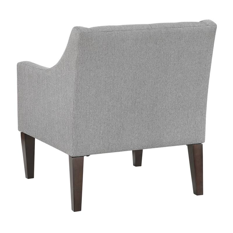 Laertes 26" Textured Fabric Accent Chair - Button-Tufted Chair Back
