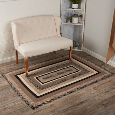 Sawyer Mill Charcoal Jute Rug Rect w/ Pad 48x72