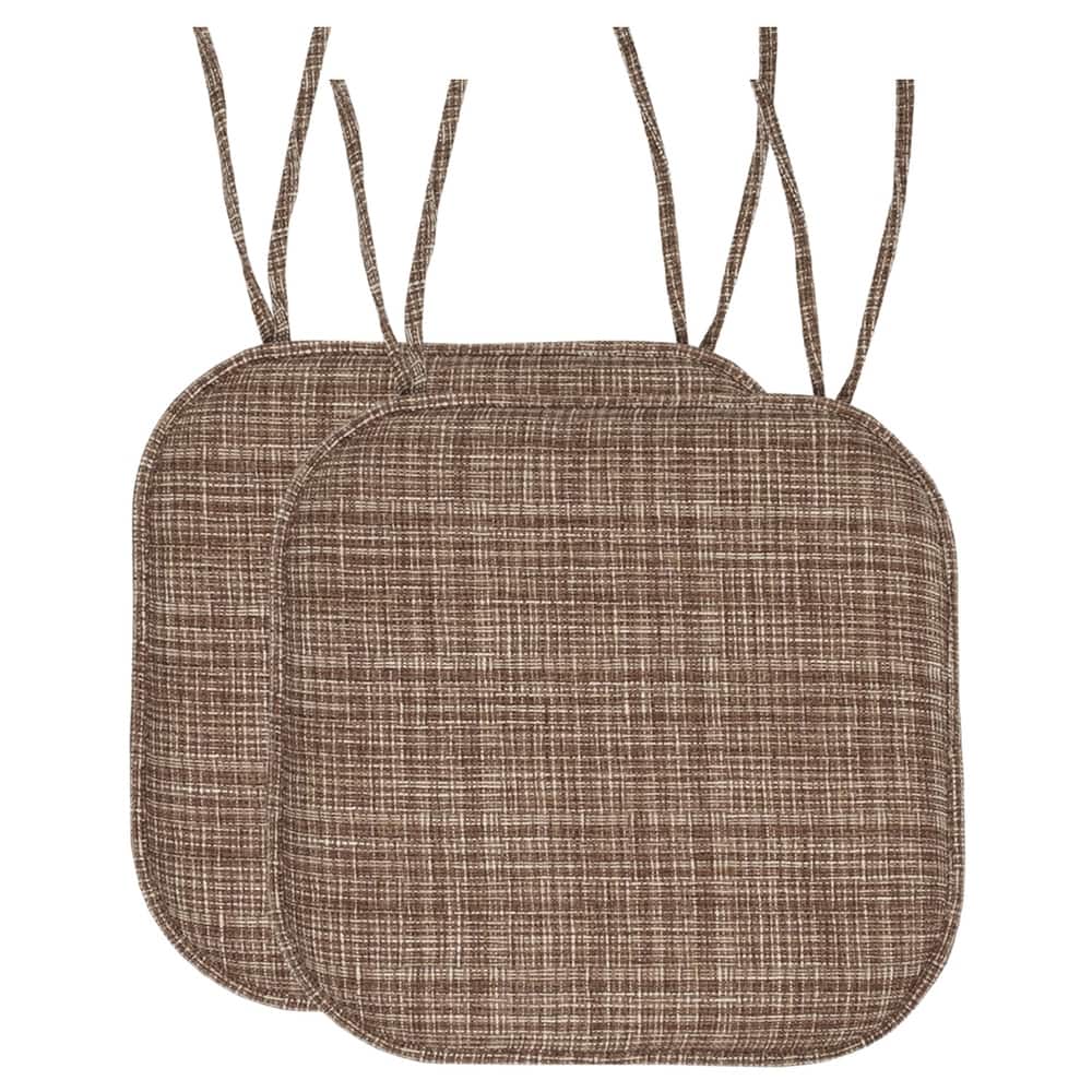 Sweet Home Collection Aria Memory Foam Non-Slip Chair Cushion with Ties