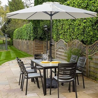 Overstock9ft Outdoor Patio Market Umbrella With Crank Tilt White Dailymail