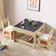 preview thumbnail 8 of 7, Kids Table and Chair Set, Wooden Activity Table with Storage Space and Boxes