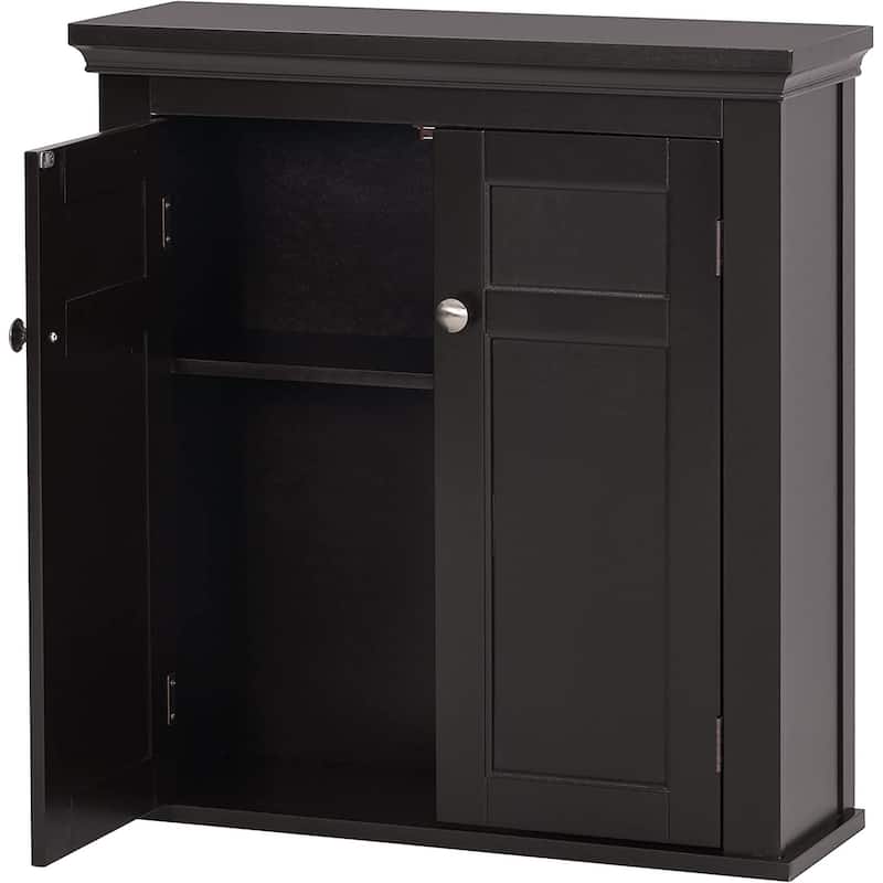 Spirich Home Bathroom Cabinet Wall Mounted with Doors and Shelves, 2 Doors Shuttered Wall Cabinet, Bathroom Wall Cabinet, White